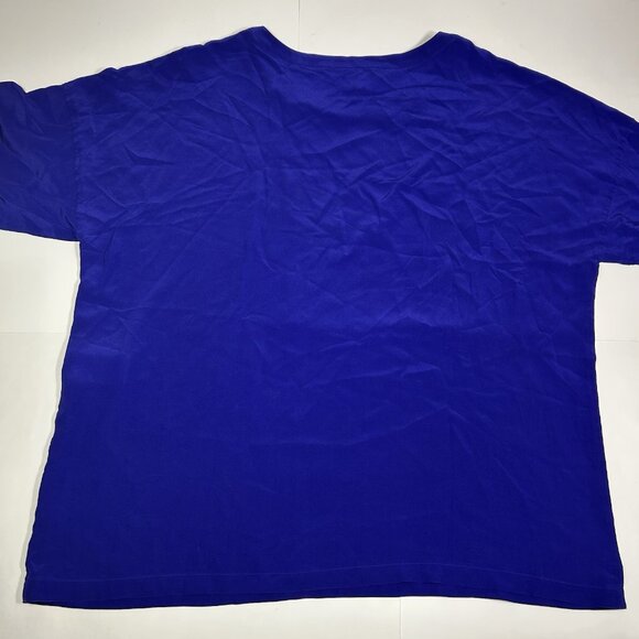 Missoni 100% Silk Purple Tunic Blouse Oversize Round Neck Long Sleeve Sz 48 - XL - Picture 6 of 8